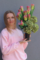 Serce Tulipia, komplet dekoracji nagrobnych