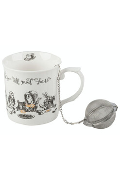 Alice in Wonderland, kubek porcelanowy z zaparzaczem, poj.300ml