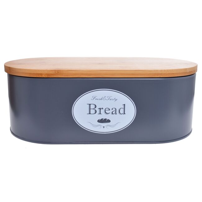 Bread D, chlebak z bambusową pokrywą, wym.44x21.2x12.5cm