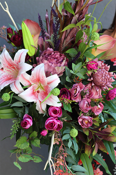 Marita, kompozycja nagrobna w misie ceramicznej, wym.60x60cm 