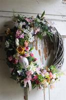 asymetryczny wielkanocny wianek na drzwi, Manita, śr.42cm   