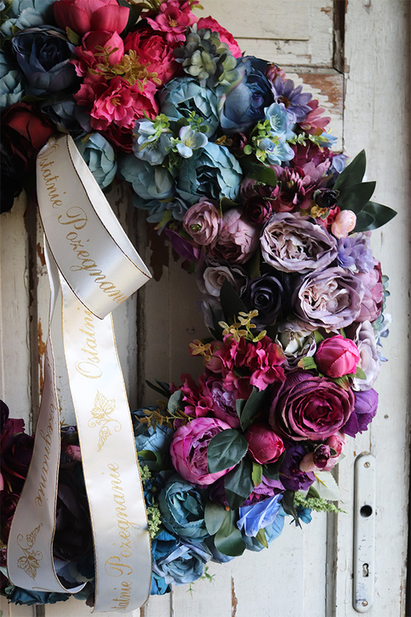 duży nagrobny wieniec, Caryca Santana, śr.74cm