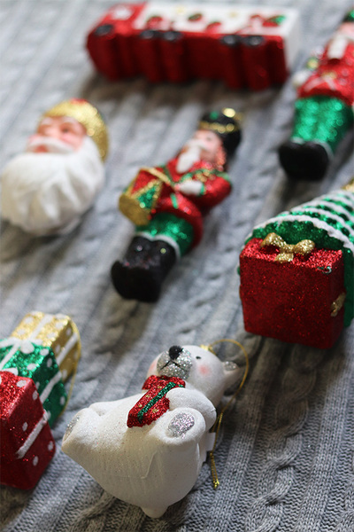 zestaw zawieszek choinkowych Toys, Czerwono-Zielona Kraina