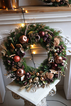 Miedziane Święta, wianek świąteczny, śr.60cm