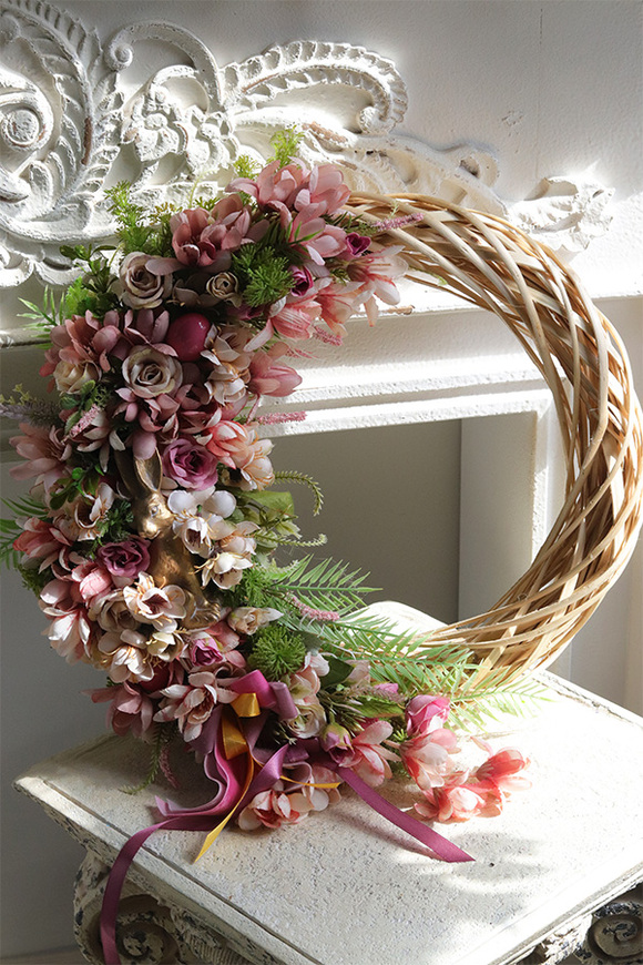 Zajączek Big, wielkanocny wianek dekoracyjny