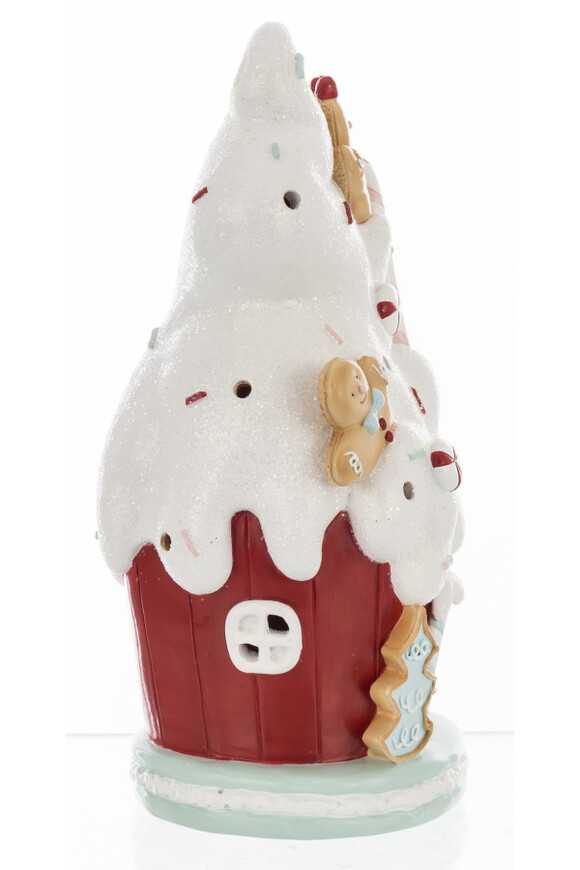 Cookie A, świąteczna cukrowa chatka LED pozytywka