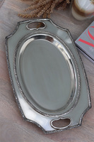 Felicjana Small, taca posrebrzana z wygodnymi uchwytami, wym.2.5x21x31cm