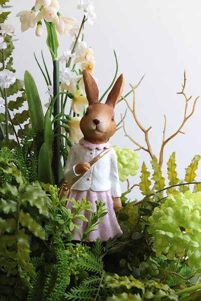 Zającówna, stroik wielkanocny z zajączkiem