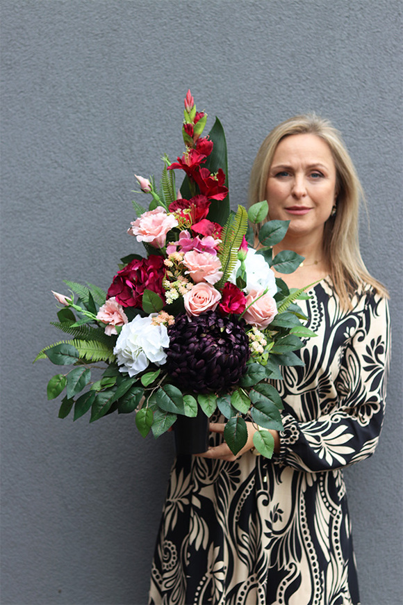 Bordo Premium, komplet dekoracji nagrobnych