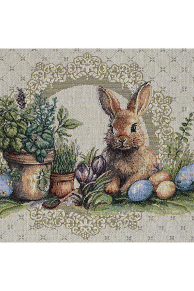 Bunny&Lavender Palace, wielkanocna podkładka gobelinowa