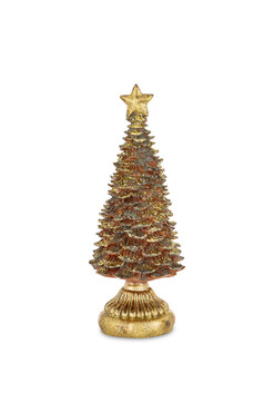 Christmas Luxury E, błyszcząca choinka figurka świąteczna, wys.25cm