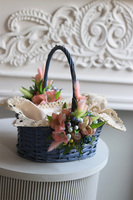 Grey Easter, dekorowany koszyczek wielkanocny