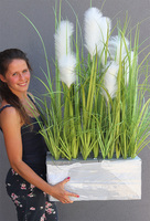 Perefana Saute, sztuczna trawa z pióropuszami w stretchu, wys.92cm