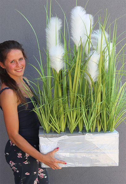 Perefana Saute, sztuczna trawa z pióropuszami w stretchu, wys.92cm