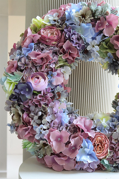  Ilena Romantyczne Hortensje, gęsty wianek na drzwi