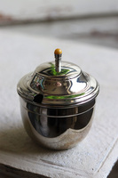 Lucia Amber, posrebrzana cukiernica, wym.11.5x9.5x9cm 