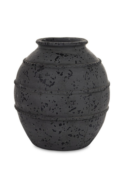 Nicoletta A, ceramiczny wazon czarny