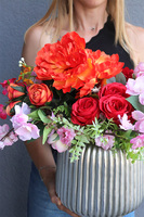 Laguel Orange, dekoracja kwiatowa w naczyniu