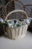 kosz z kwiatami, Nefrita, wym.30x29x23cm 