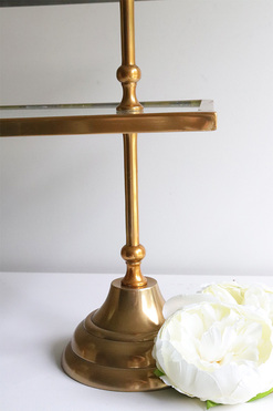 OD RĘKI Lux Villa Gold Sweetie, patera dwupiętrowa, prostokąt, wym.51x61x31cm