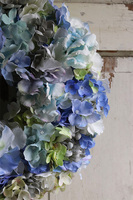 bogaty biało-niebieski wianek, Neonisa, śr.40cm 