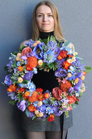 Energetic Flowers, kolorowy wianek na drzwi