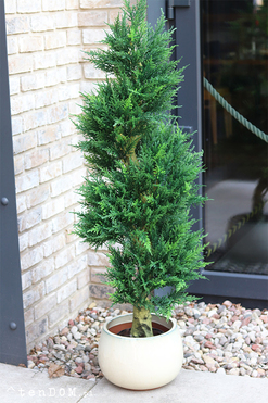 Cyprys Ares Cream, sztuczna roślina w doniczce, wys.145cm