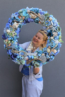 gigantyczny marynistyczny wianek, Moko Oceania, śr.71cm