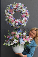 Czarująca Wiosna Nova, kwiatowy wianek, śr.54cm