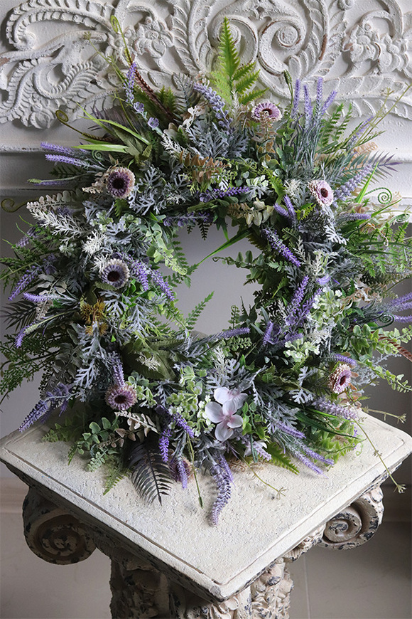 Wichry Namiętności Pastels, wianek dekoracyjny z lawendą
