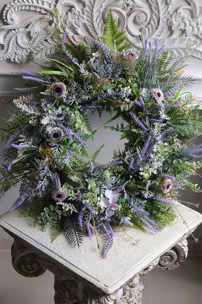 Wichry Namiętności Pastels, wianek dekoracyjny z lawendą