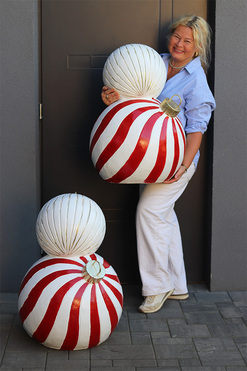 Winter Ball, figurka bombka ceramiczna D, wym.62x41cm