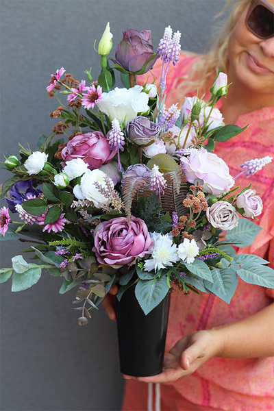 Helenia Autumn, komplet dekoracji nagrobnych, wiązanka + bukiet