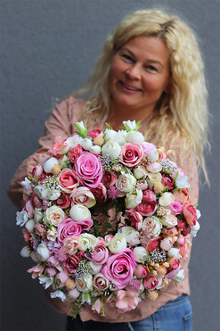 Bellini, wianek kwiatowy na drzwi, śr.32cm