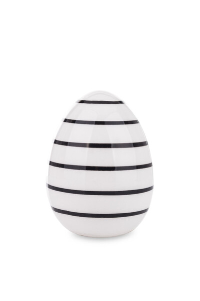 Egg Stripes, jajko wielkanocne figurka w paski, wym.8.5x6x6cm 