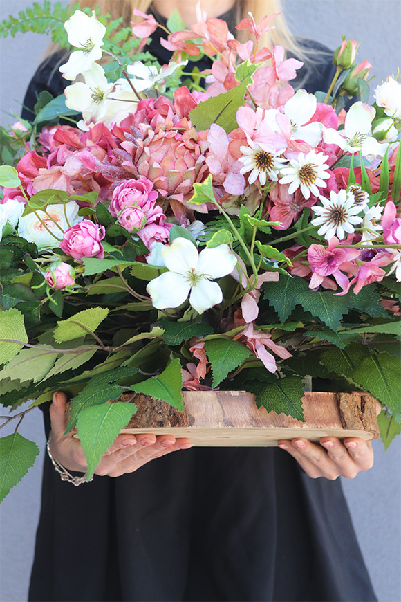 Neore, komplet dekoracji nagrobnych, bukiet + wiązanka