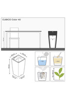 Cubico Color, elegancka donica z nawadnianiem