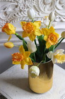 Złota Wiosna, gumowy wiosenny bukiet w wazonie