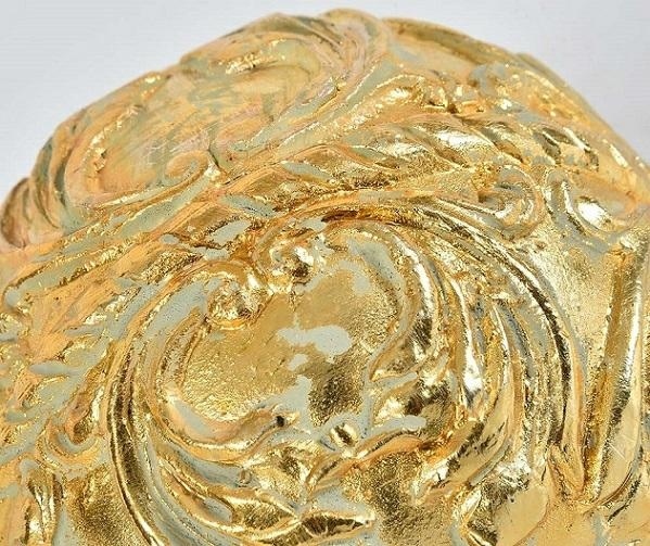 OD RĘKI Gold Line 1, dekoracja kula złota, śr.10cm, kpl.2szt