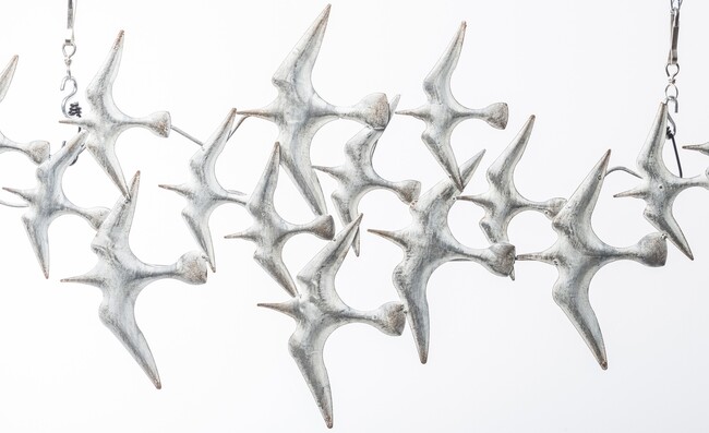 decor ścienny z mewami, Seagull, wym.44x94x1cm  