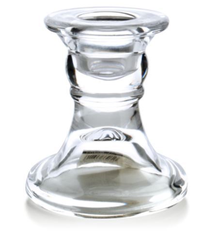 Cristona A, elegancki szklany świecznik, wym.7x7x7cm