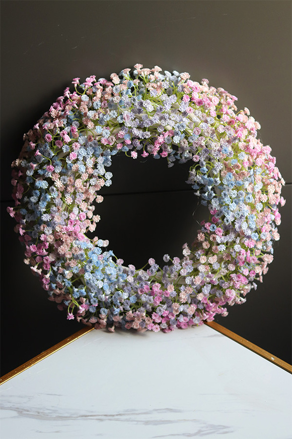 Kaszka Pastelowa, wiosenny wianek dekoracyjny, kpl.2szt