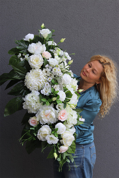 elegancka kompozycja nagrobna, Magnificio Black, wys.50x100x65cm