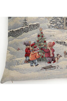 Zimowa Zabawa, poszewka gobelinowa dwustronna
