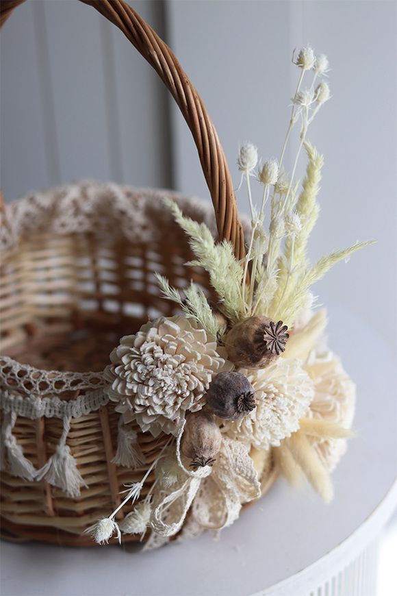 Boho Hippie, dekorowany koszyczek wielkanocny