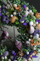 Ptaki Wiosną, kolorowy wianek dekoracyjny