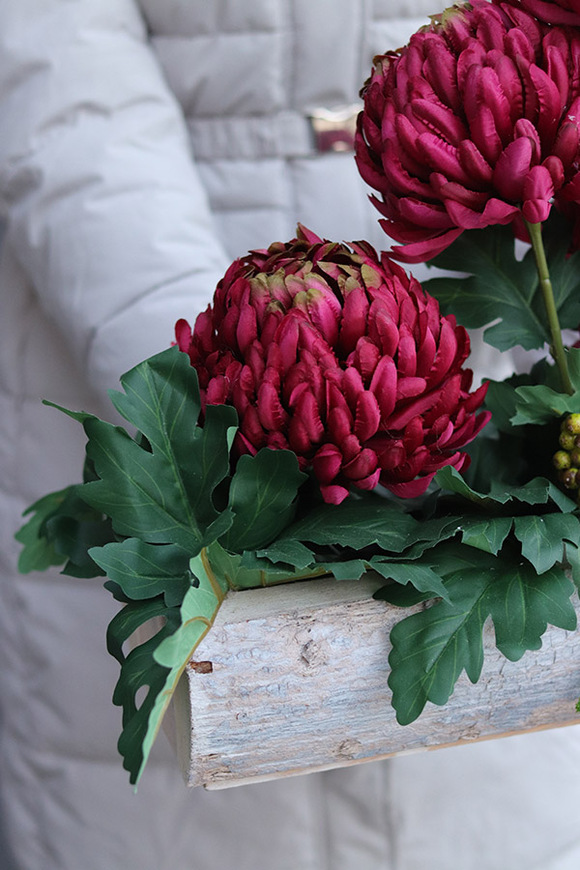 Chryzantema Modern, komplet dekoracji nagrobnych