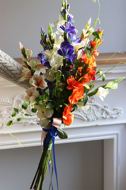 Mieczyki Summer, bukiet nagrobny do położenia, dł.100cm