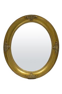 Palazzo Oval Gold B, lustro w złotej ramie, wym.76x66cm
