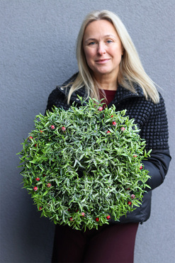 Otrokrzew Winter, zimowy wianek zielony, śr.40cm